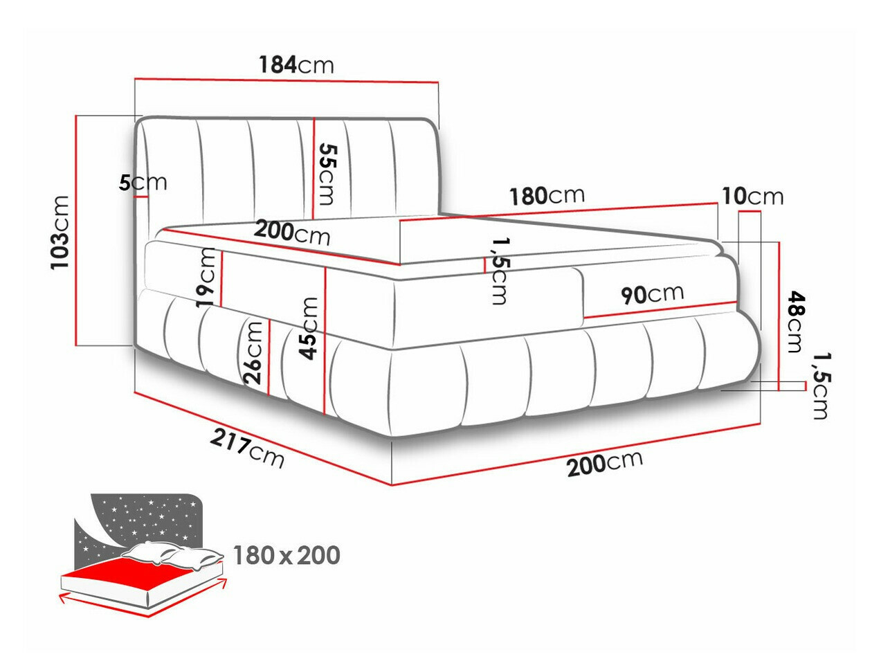 Pat boxspring Cursus (Kronos 26)