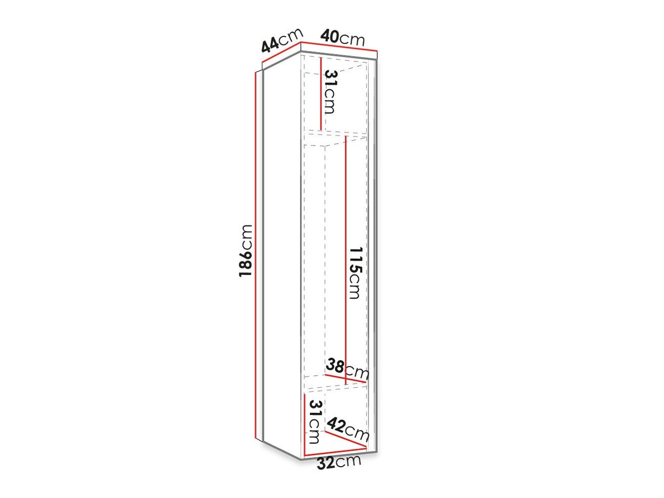 Dulap Hartford 392 (Alb)