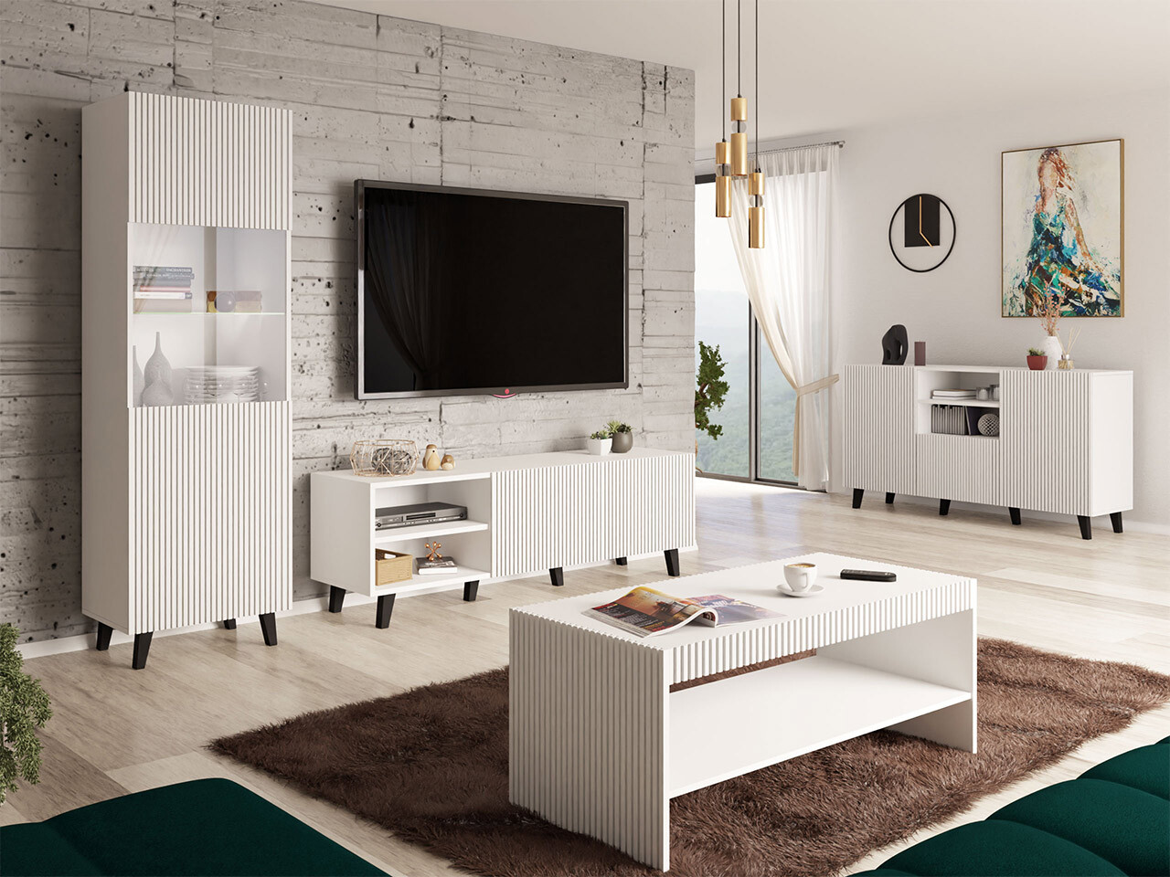 Set de living Dicto (Alb)