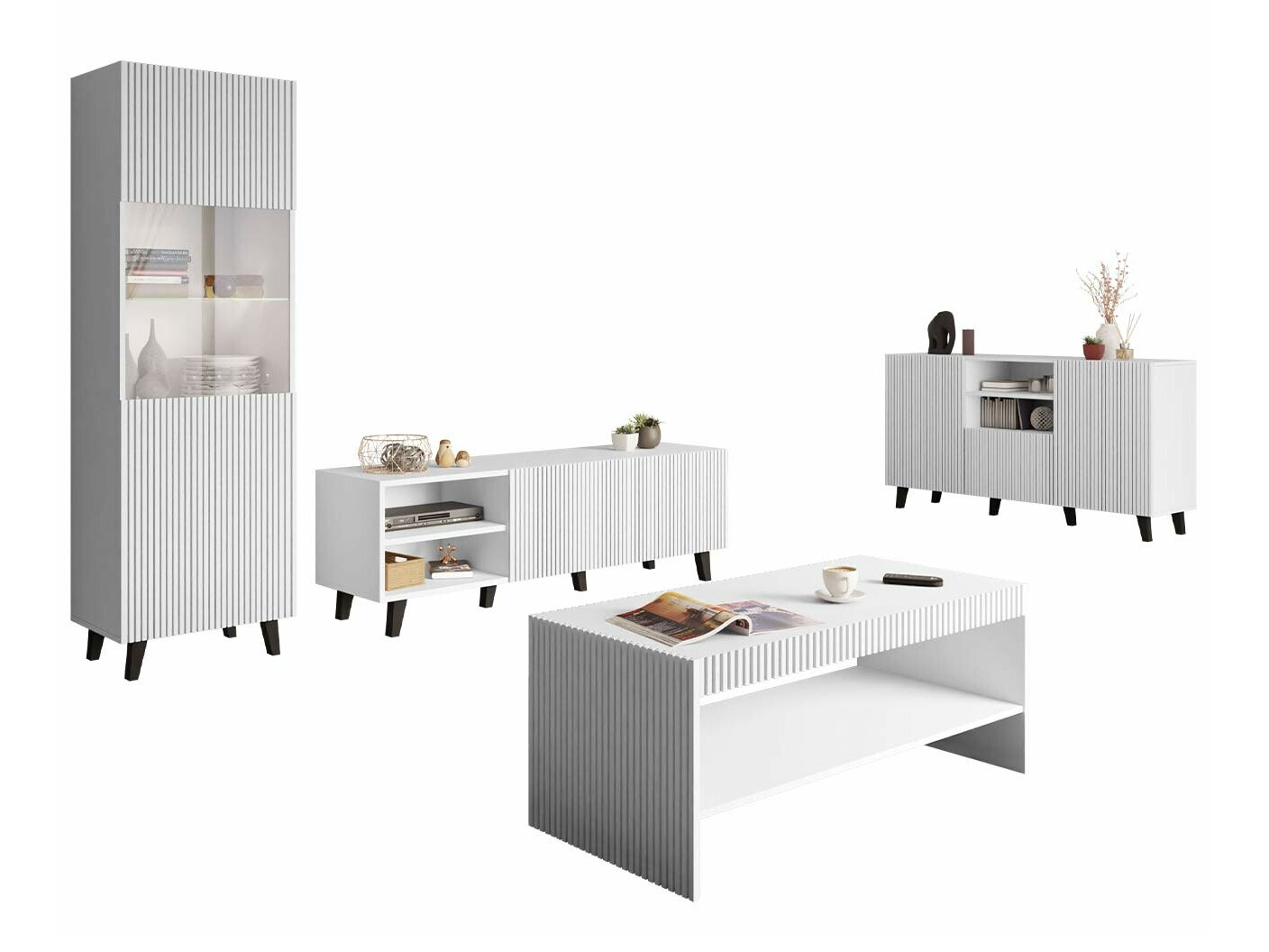 Set de living Dicto (Alb)