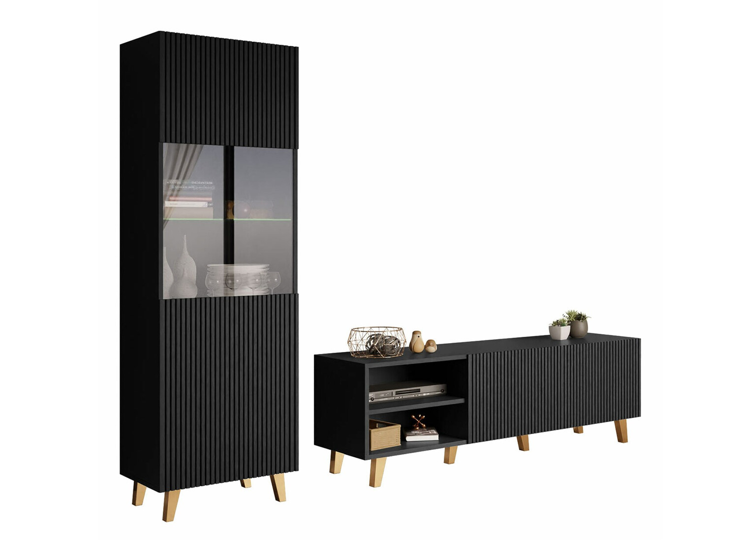 Set de living Dicto I (Negru)