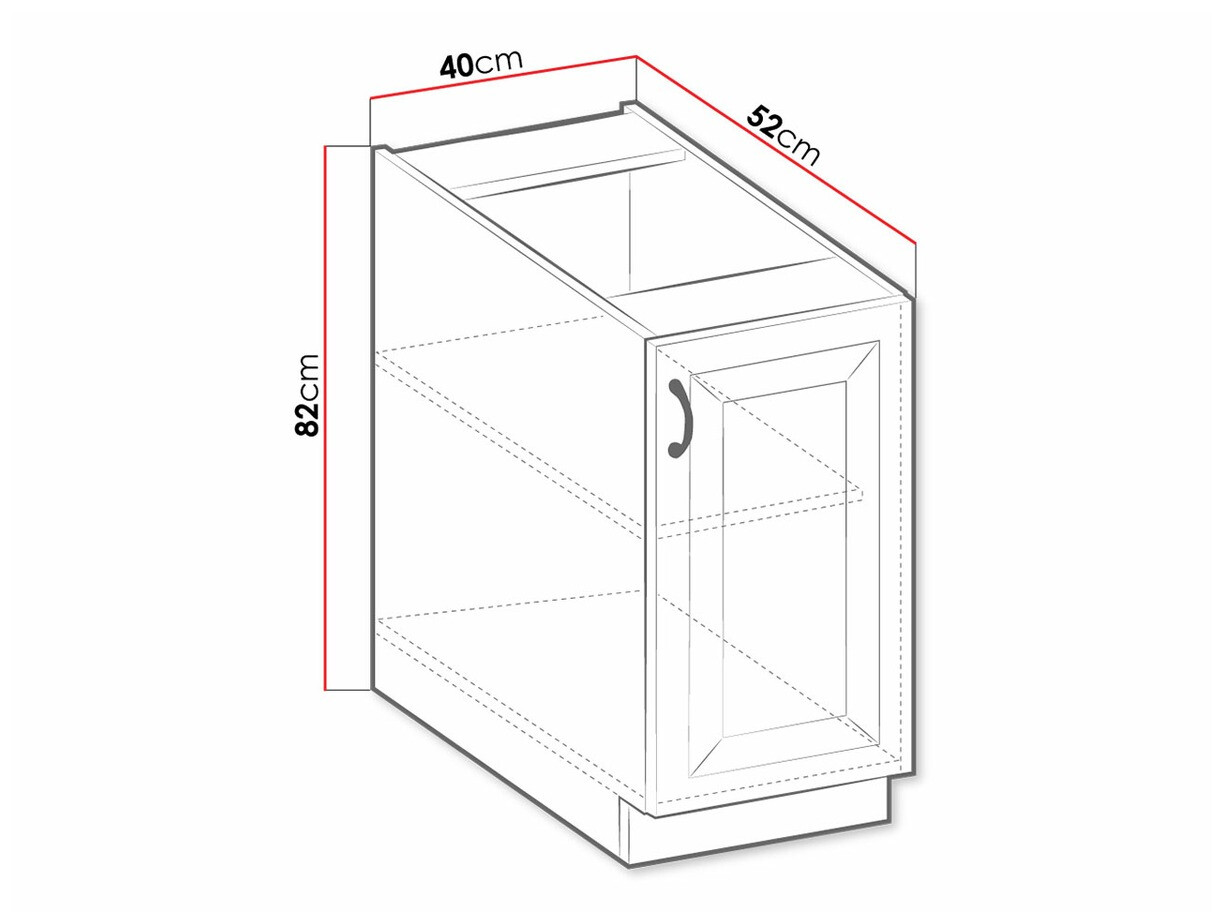 Dulap modular cu uși Retro Grey 103