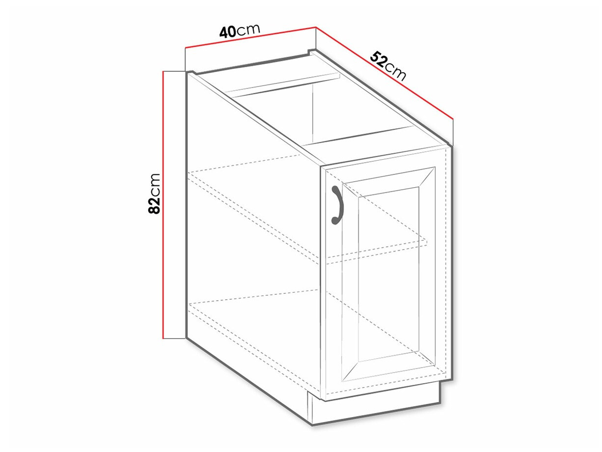 Dulap modular cu uși Retro White 103