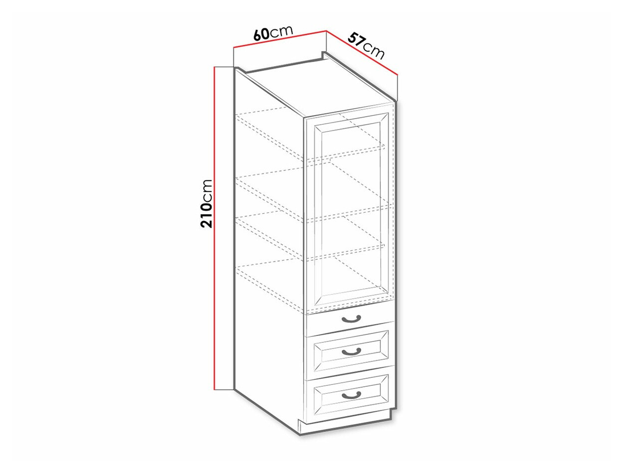 Dulap modular cu sertar și uși Retro White 114
