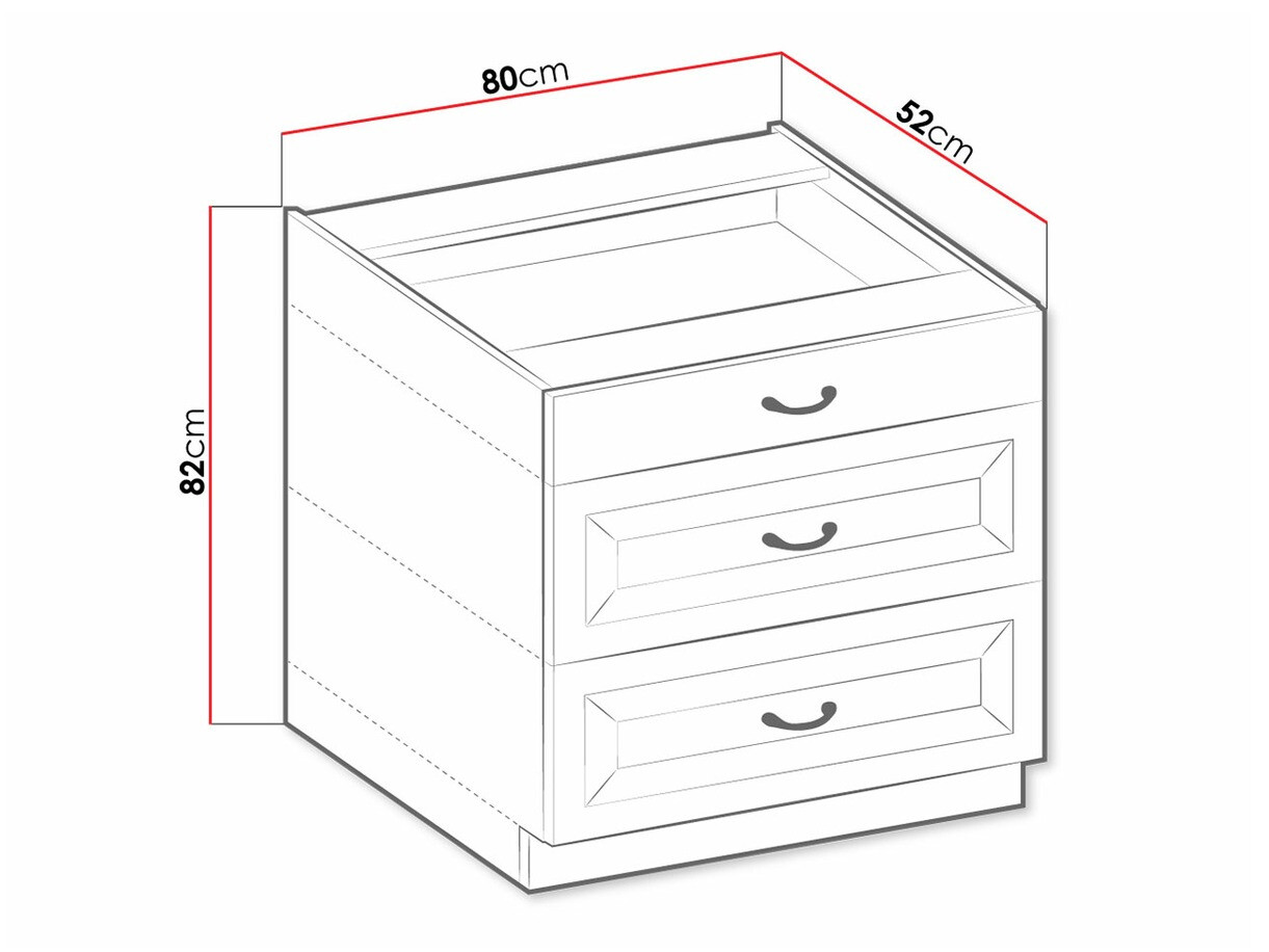 Dulap modular cu sertare Retro White 120