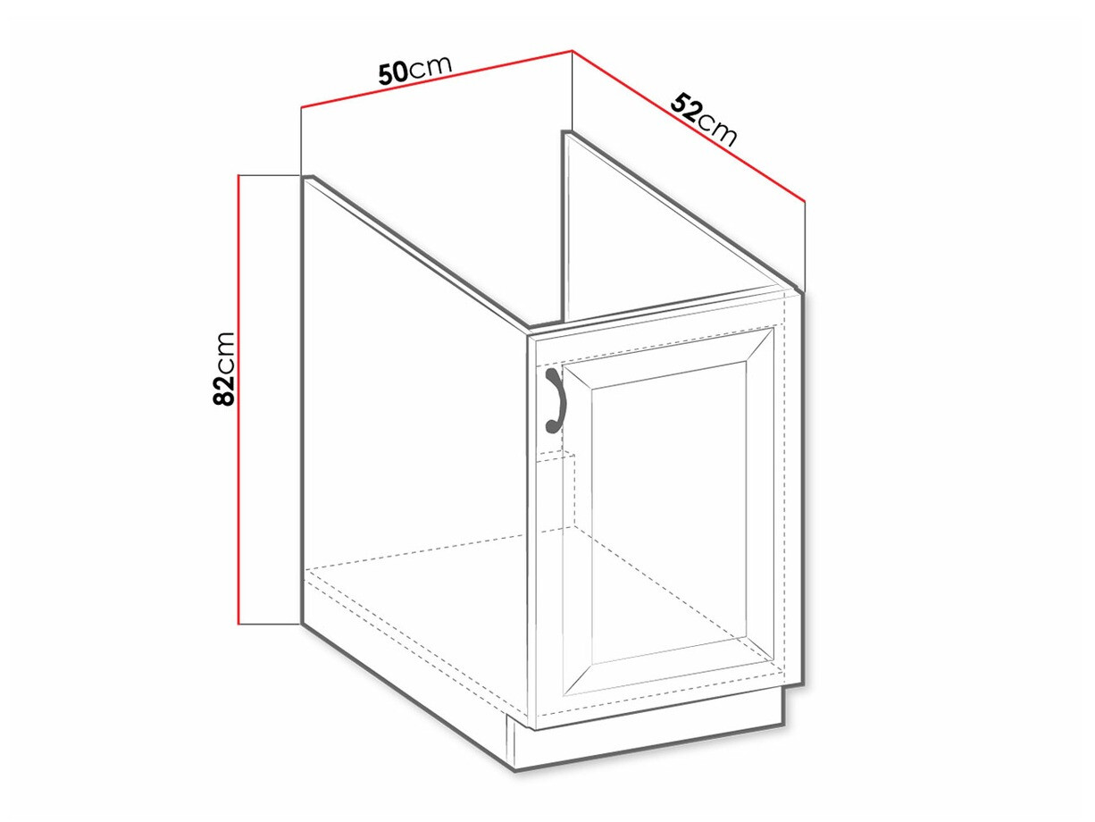 Dulap modular cu uși pentru chiuvetă Retro Grey 106