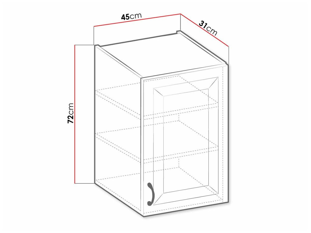 Dulap de perete modular Retro Grey 130
