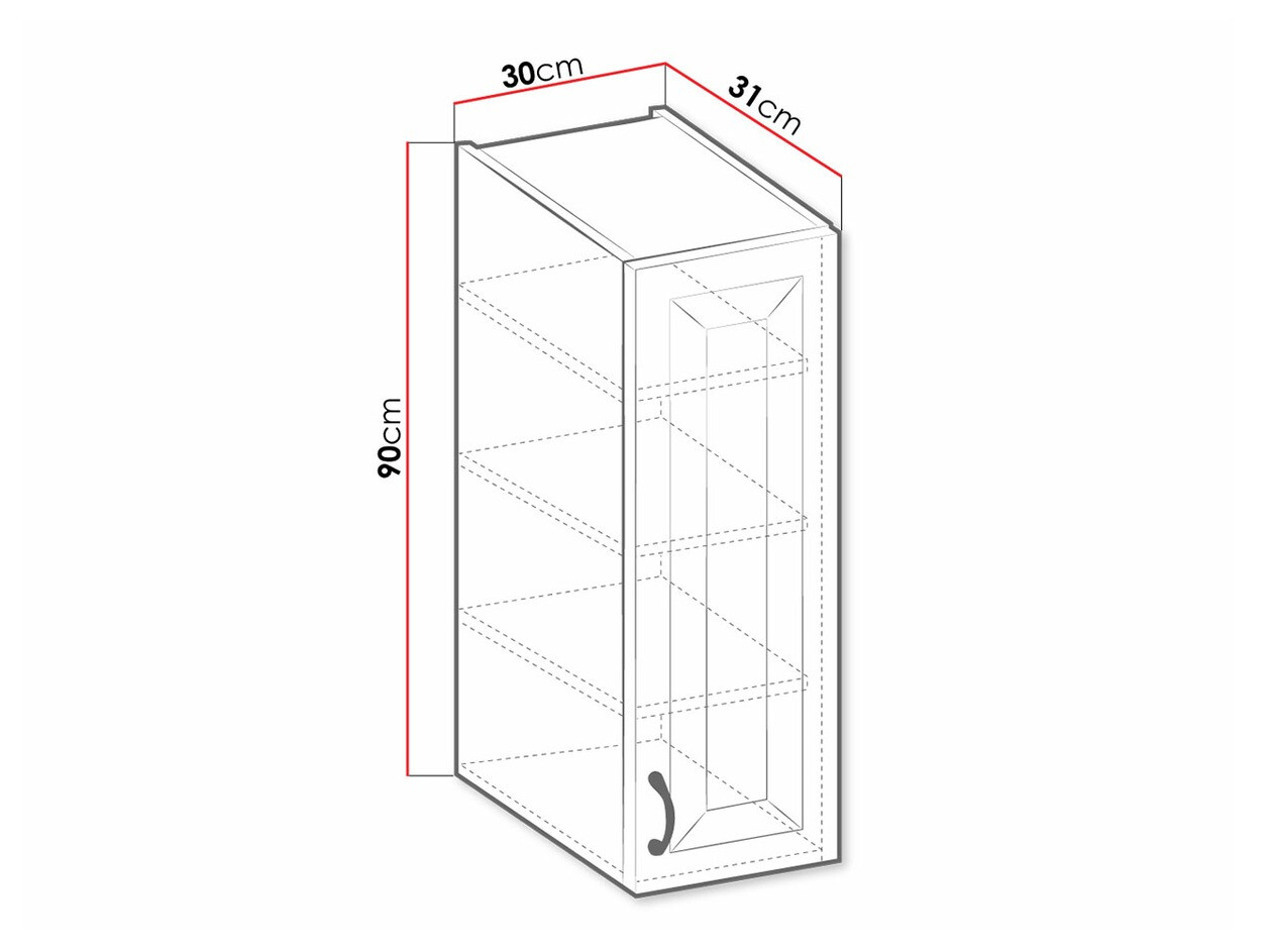 Dulap de perete modular Retro White 124