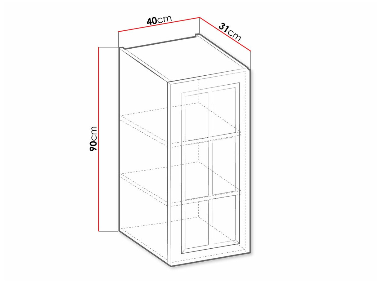 Dulap de perete modular Retro White 129