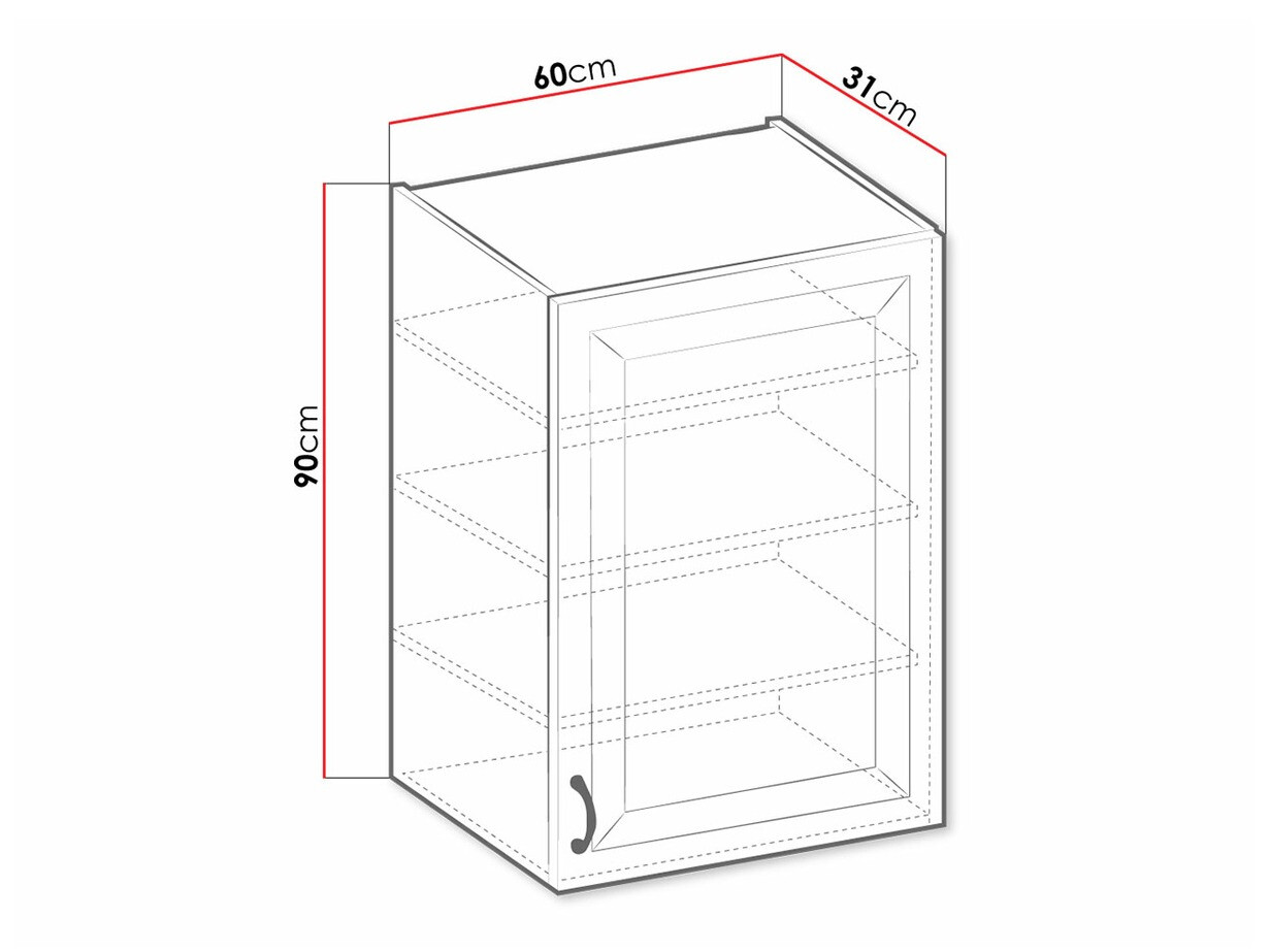 Dulap de perete modular Retro White 136