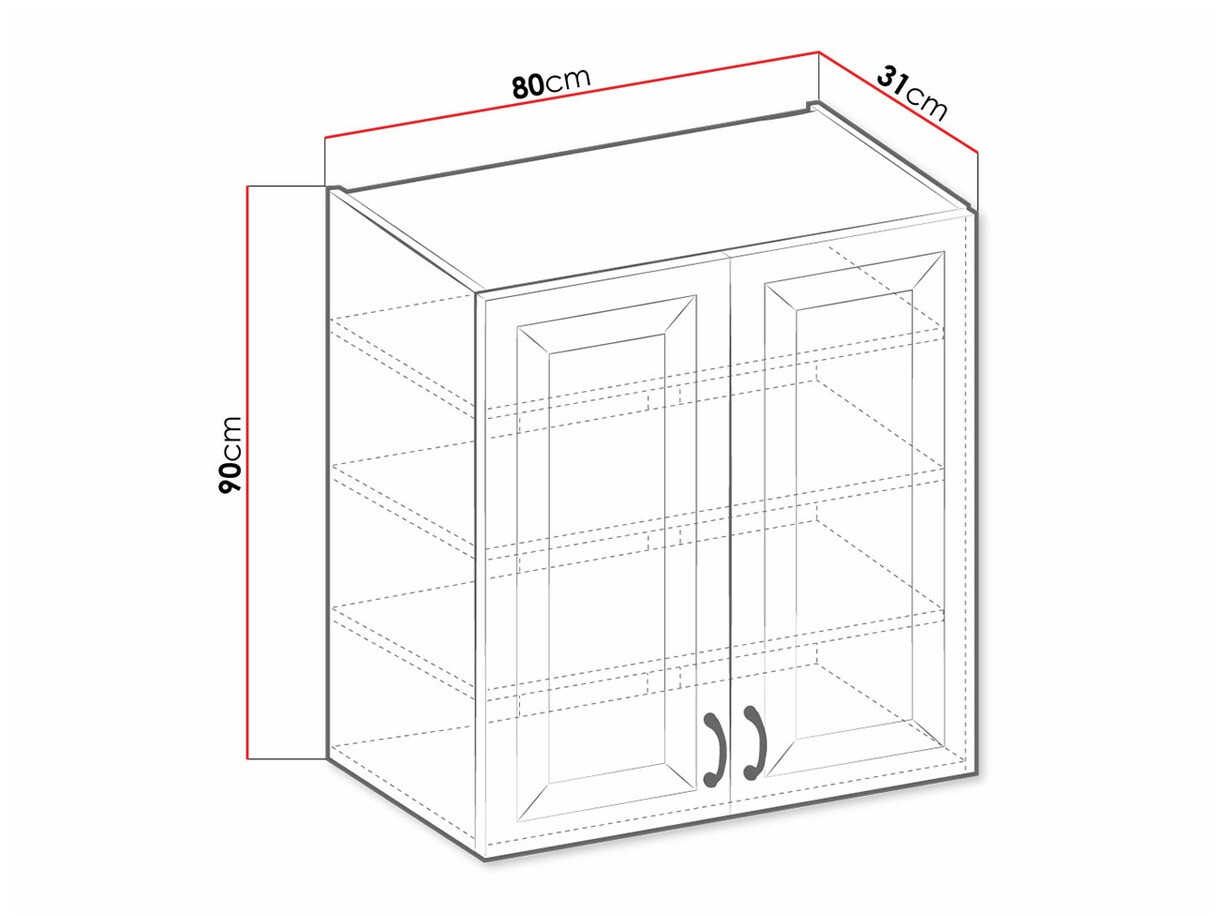 Dulap de perete modular Retro White 140
