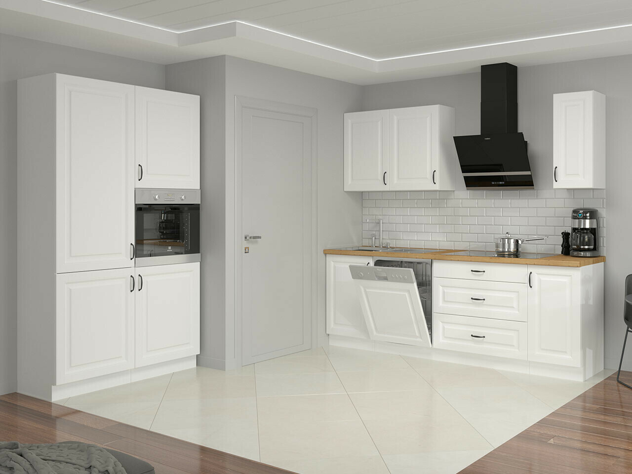 Set de bucătărie modular Retro White 149