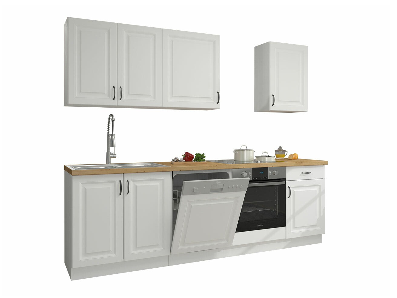 Set de bucătărie modular Retro White 150