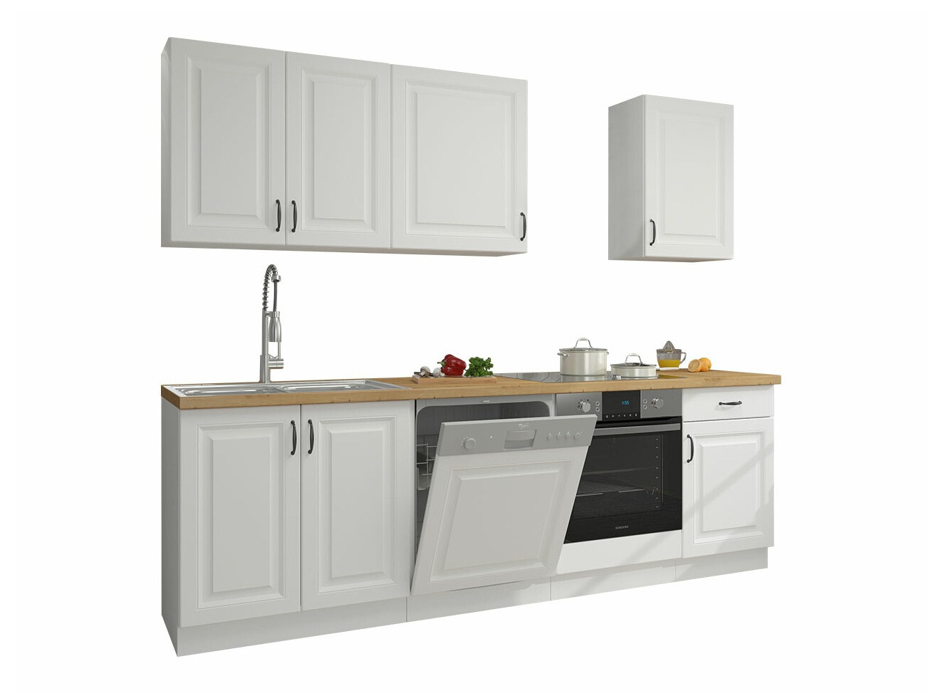 Set de bucătărie modular Retro White 150
