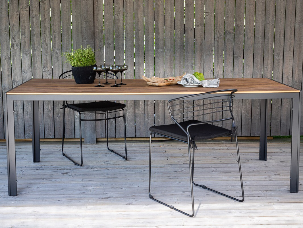 Masă de exterior Dallas 3890 (Negru + Maro)
