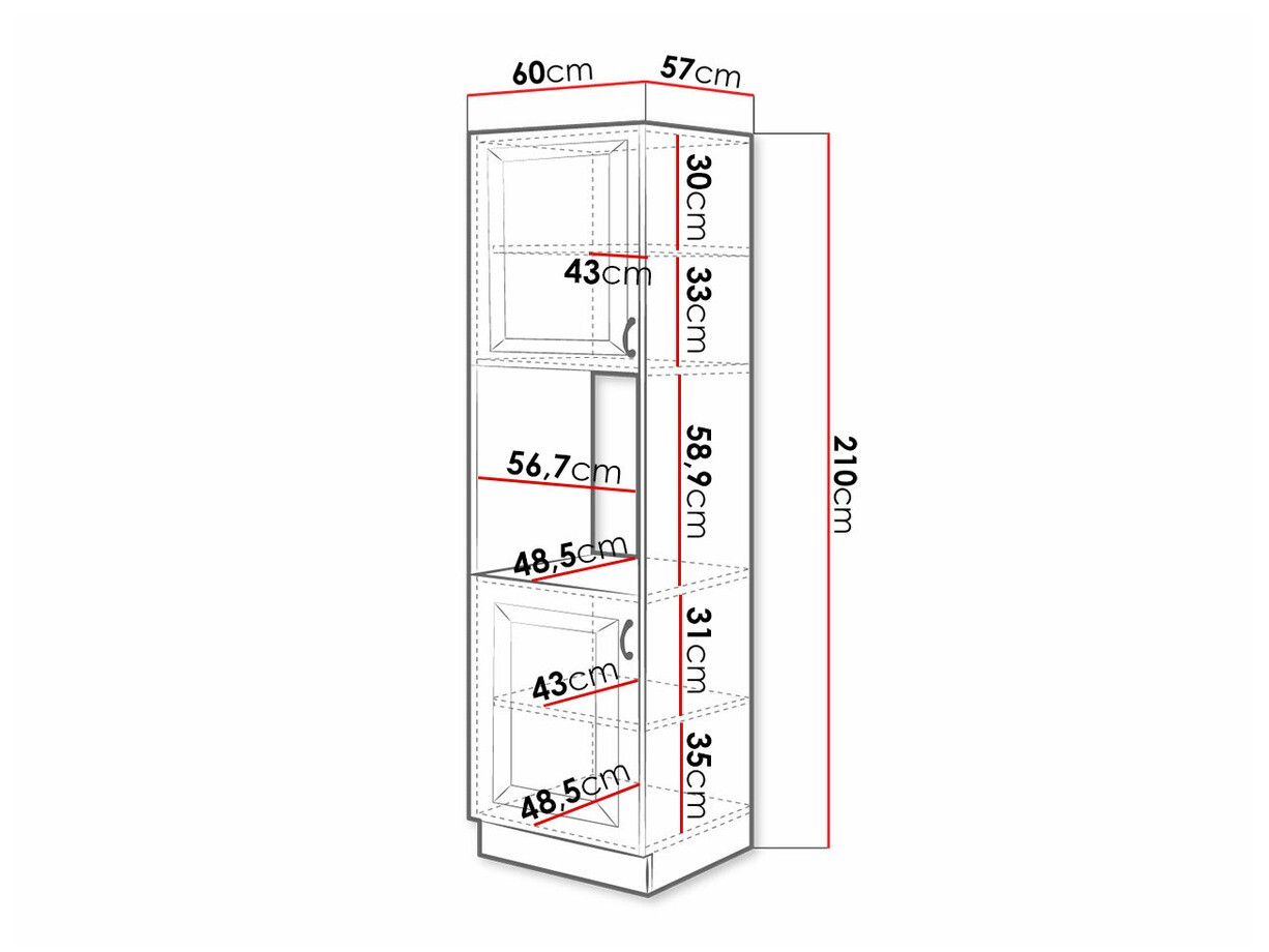 Dulap modular pentru electrocasnice incorporabile Retro White 115