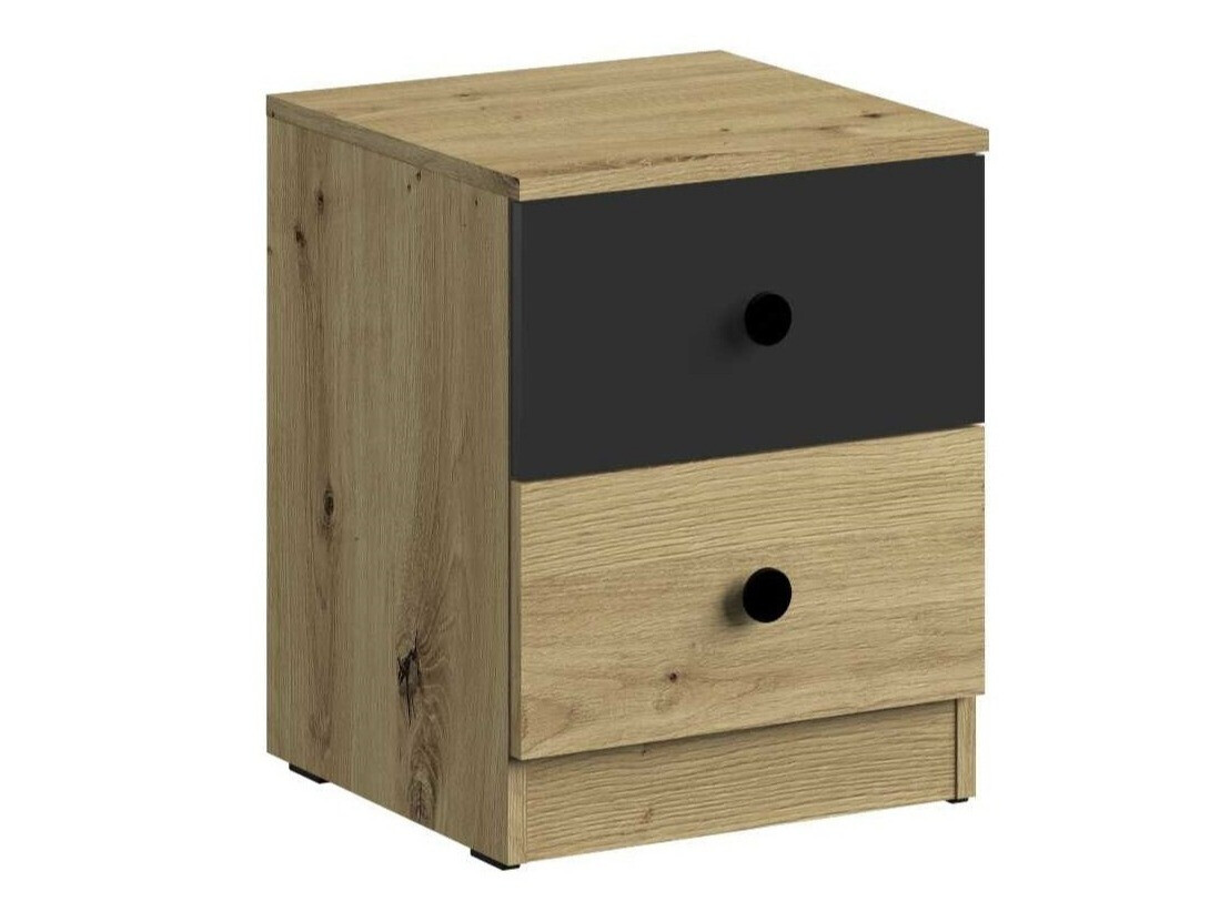 Noptieră Mirelbu 108 (Stejar artizan + Negru)
