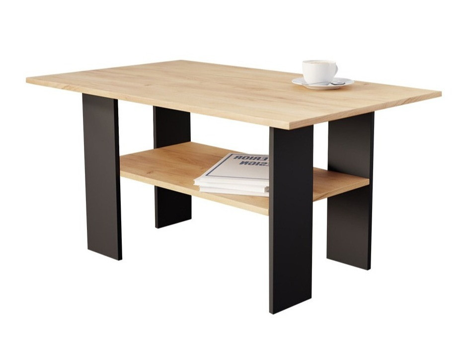 Măsuță de cafea Reading 101 (Negru + Craft stejar)