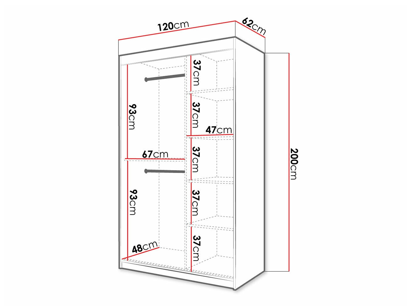 Dulap Hartford 398 (Negru)