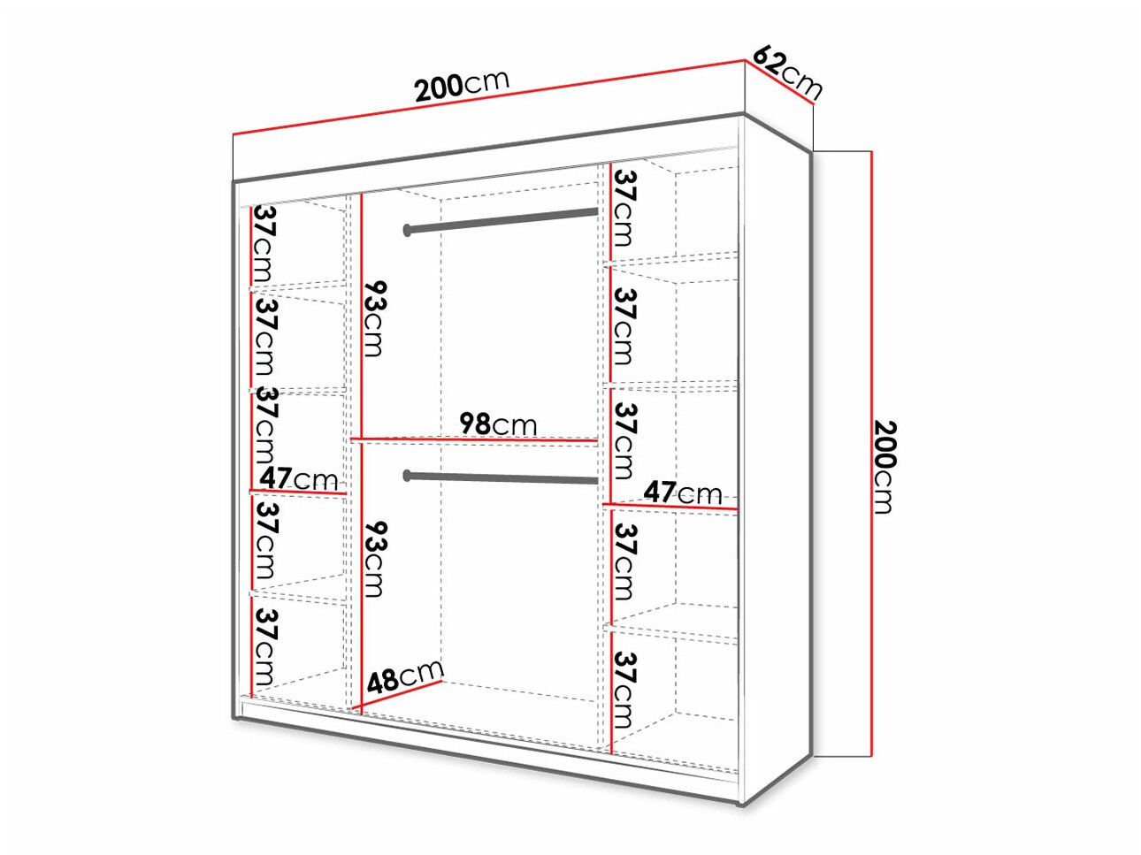 Dulap Hartford 400 (Alb)