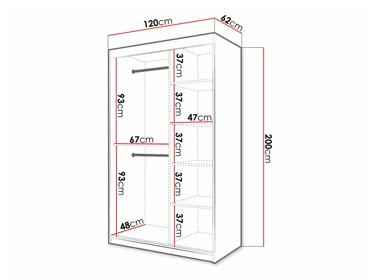 Dulap Hartford 401 (Negru)