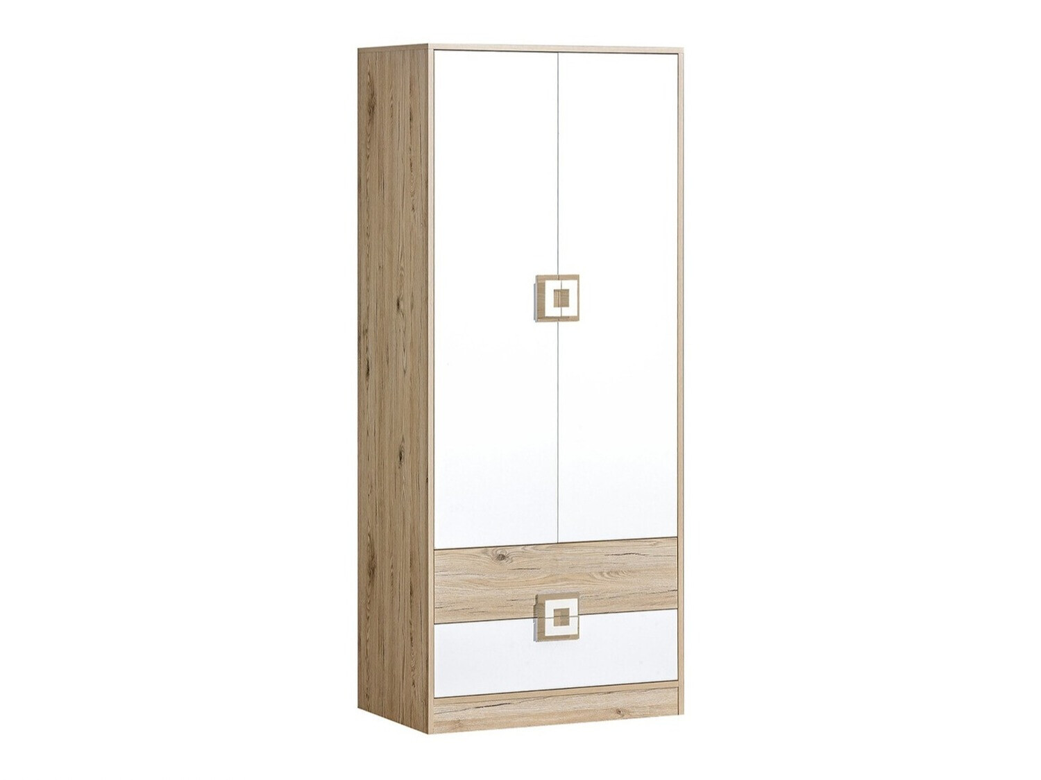 Dulap Balvire 102 (Stejar deschis + Alb)