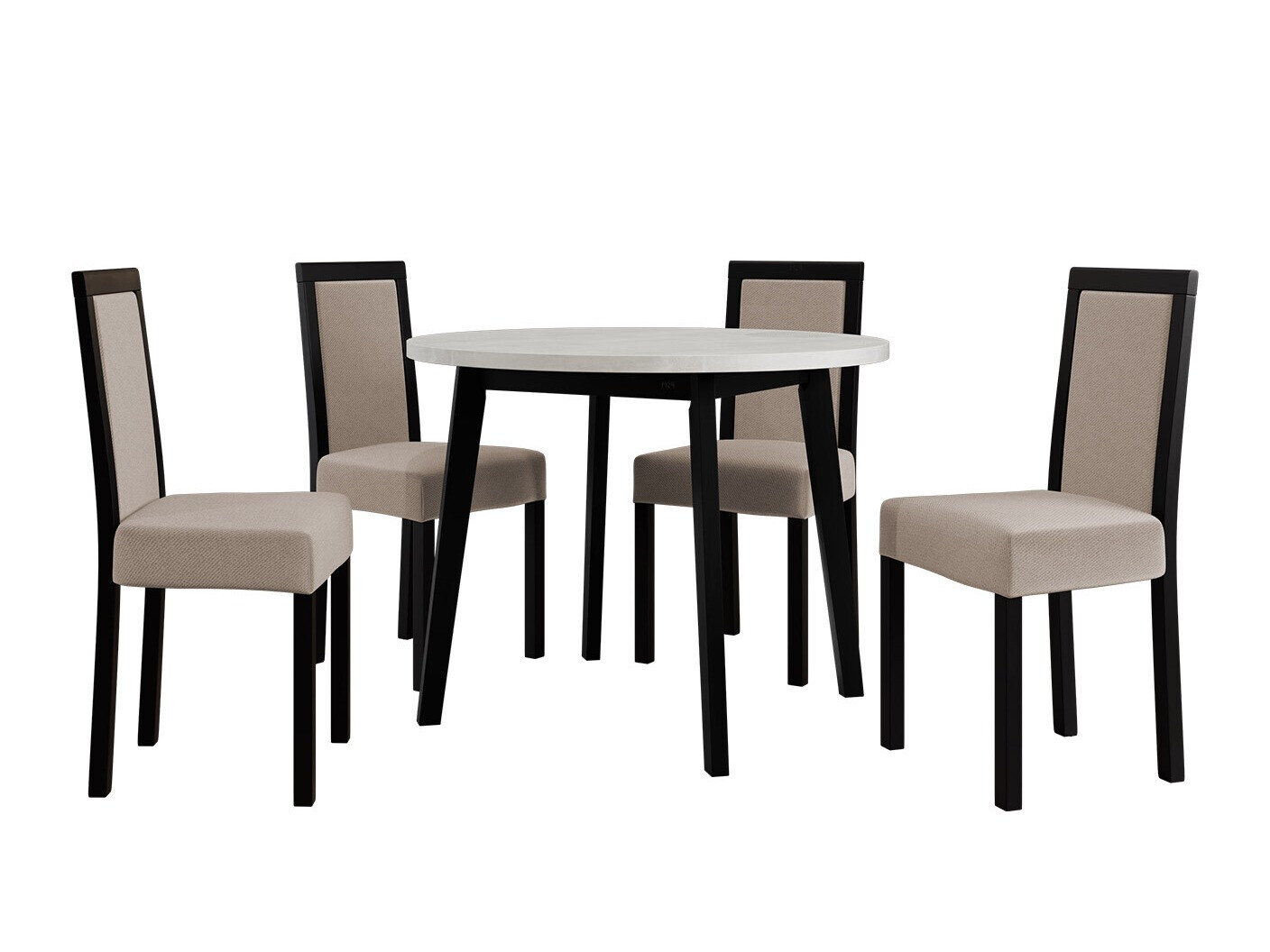 Set de mese Victorville 256 (Alb + Negru)