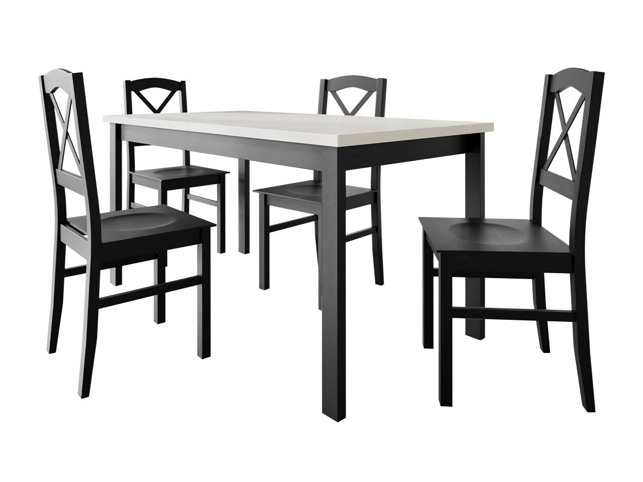 Set de mese Victorville 280 (Negru + Alb)