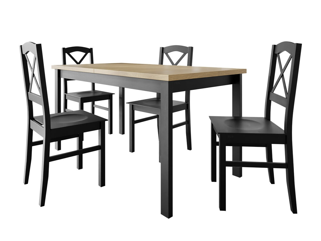 Set de mese Victorville 280 (Negru + Stejar Sonoma)