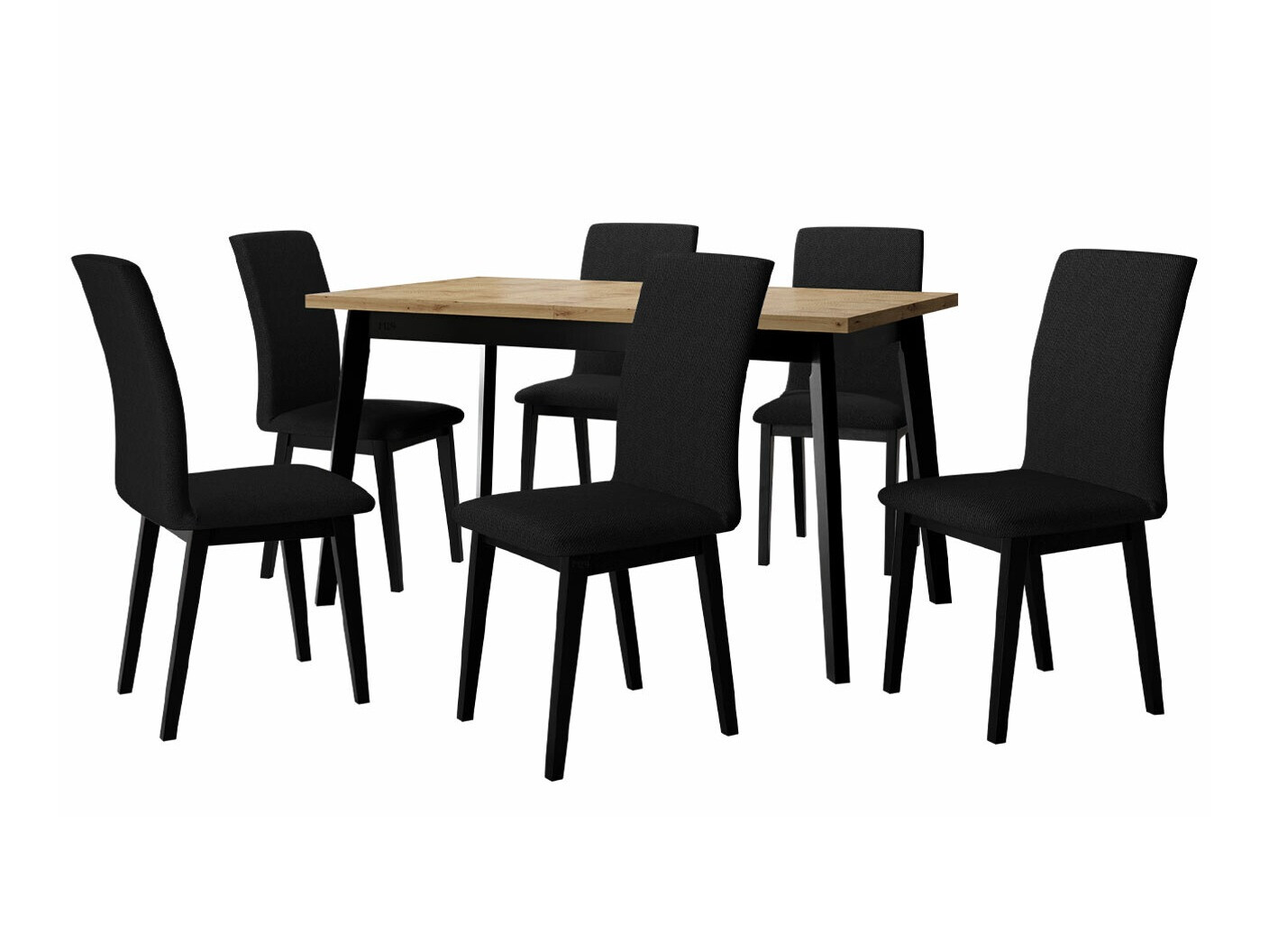 Set de mese Victorville 288 (Stejar artizan + Negru)