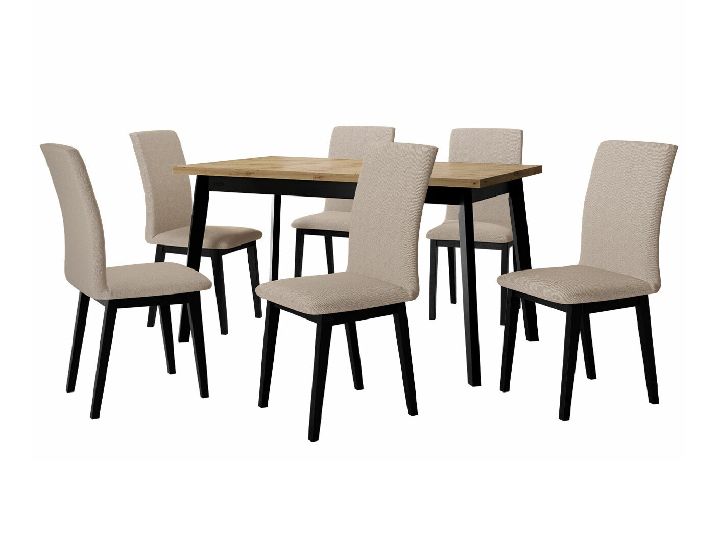 Set de mese Victorville 288 (Stejar artizan + Negru)