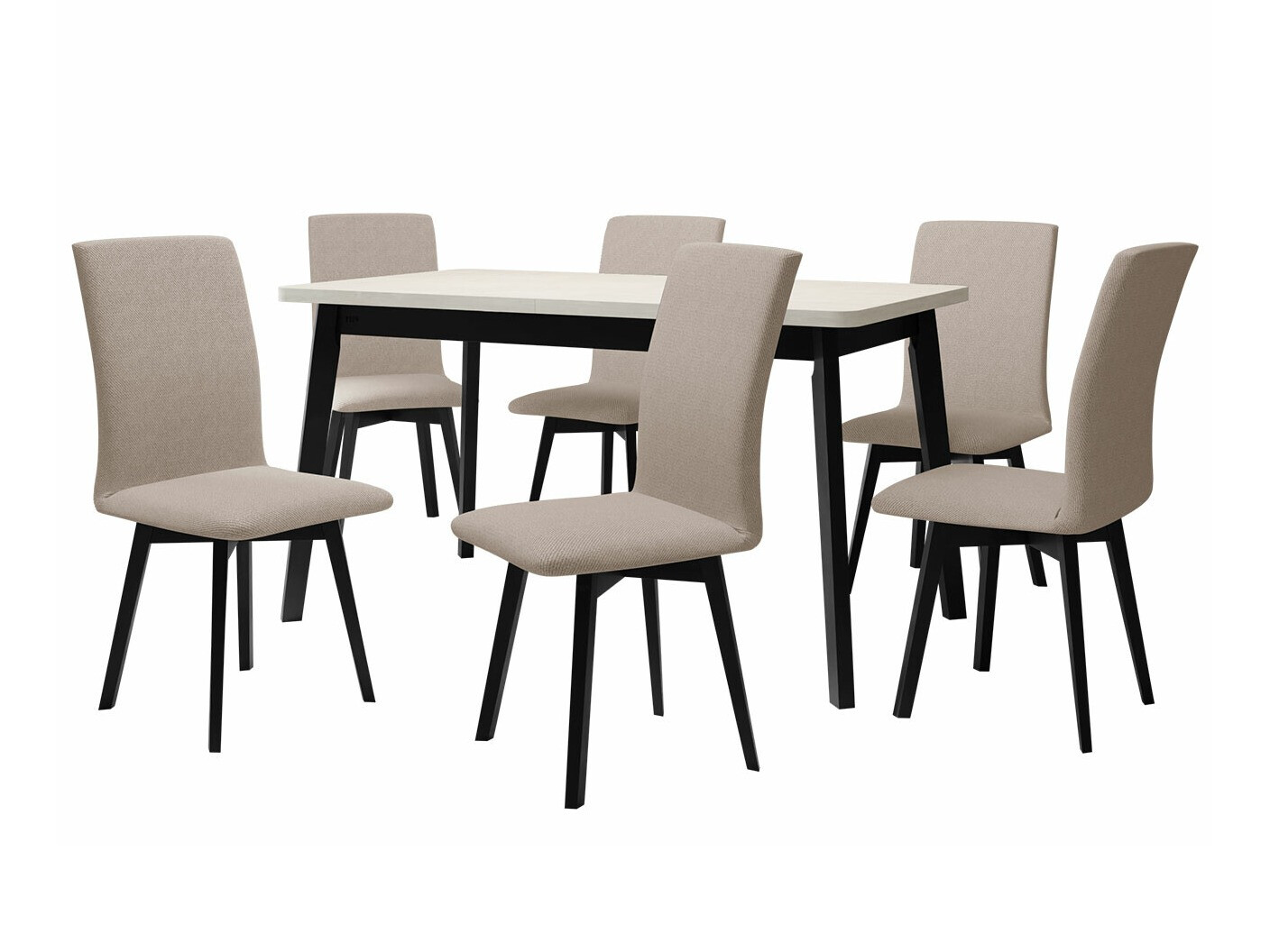 Set de mese Victorville 292 (Alb + Negru)