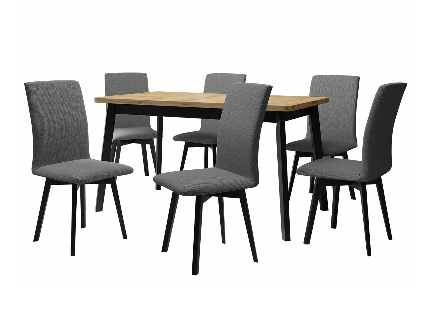 Set de mese Victorville 292 (Stejar artizan + Negru)
