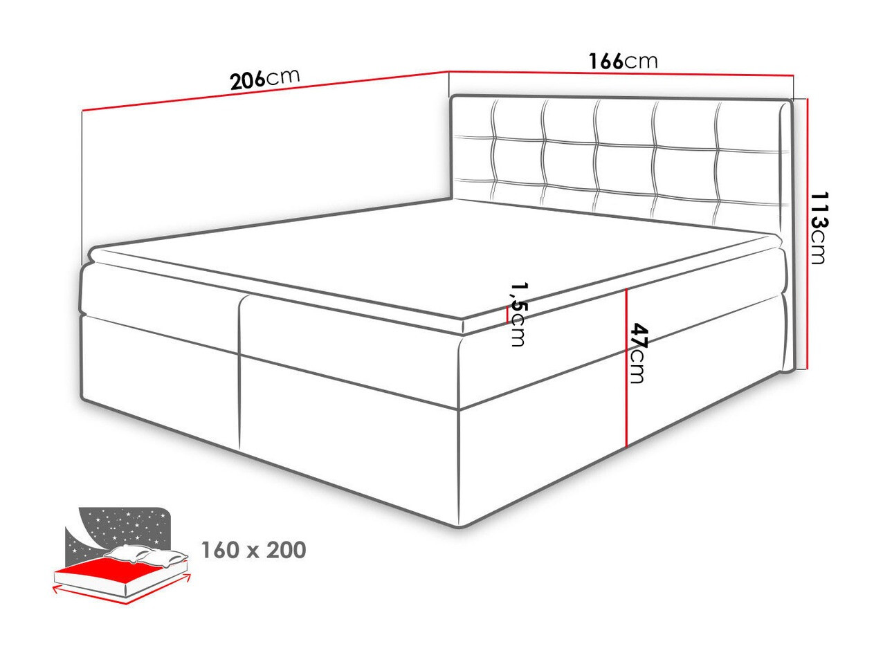 Pat boxspring Comfivo Gaudens (Kronos 29)