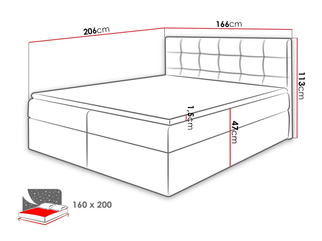 Pat boxspring Comfivo Gaudens (Muna 10)