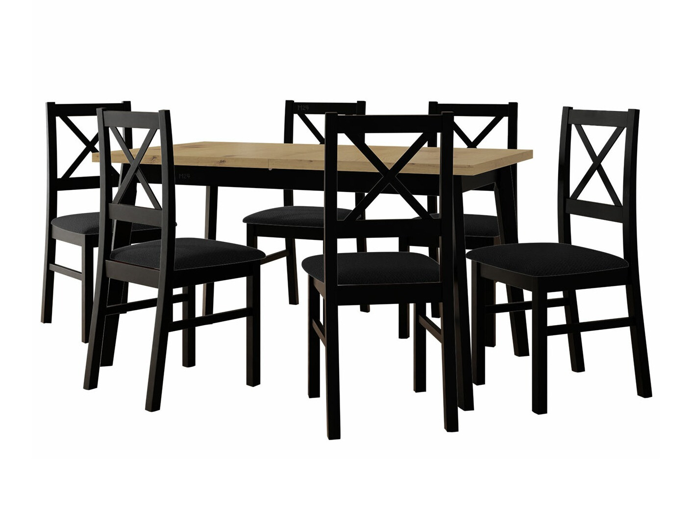 Set de mese Victorville 295 (Stejar artizan + Negru)