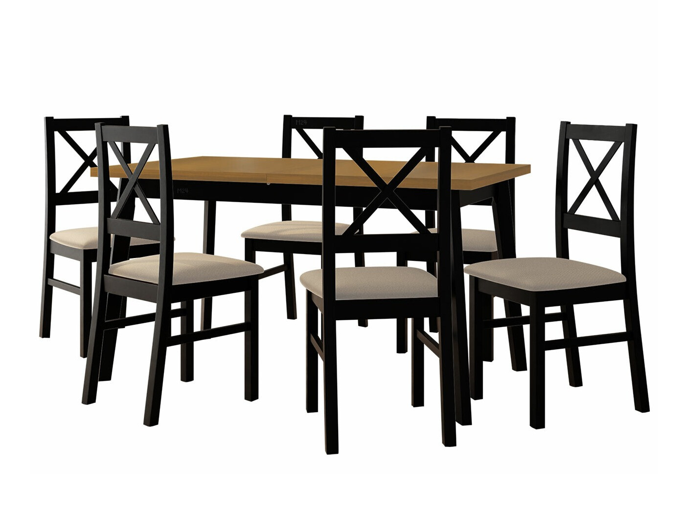 Set de mese Victorville 295 (Stejar Grandson + Negru)