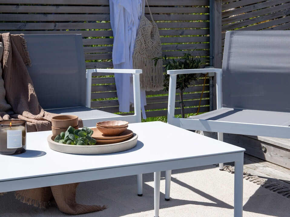 Set mobilier de exterior Dallas 4632 (Alb + Gri)