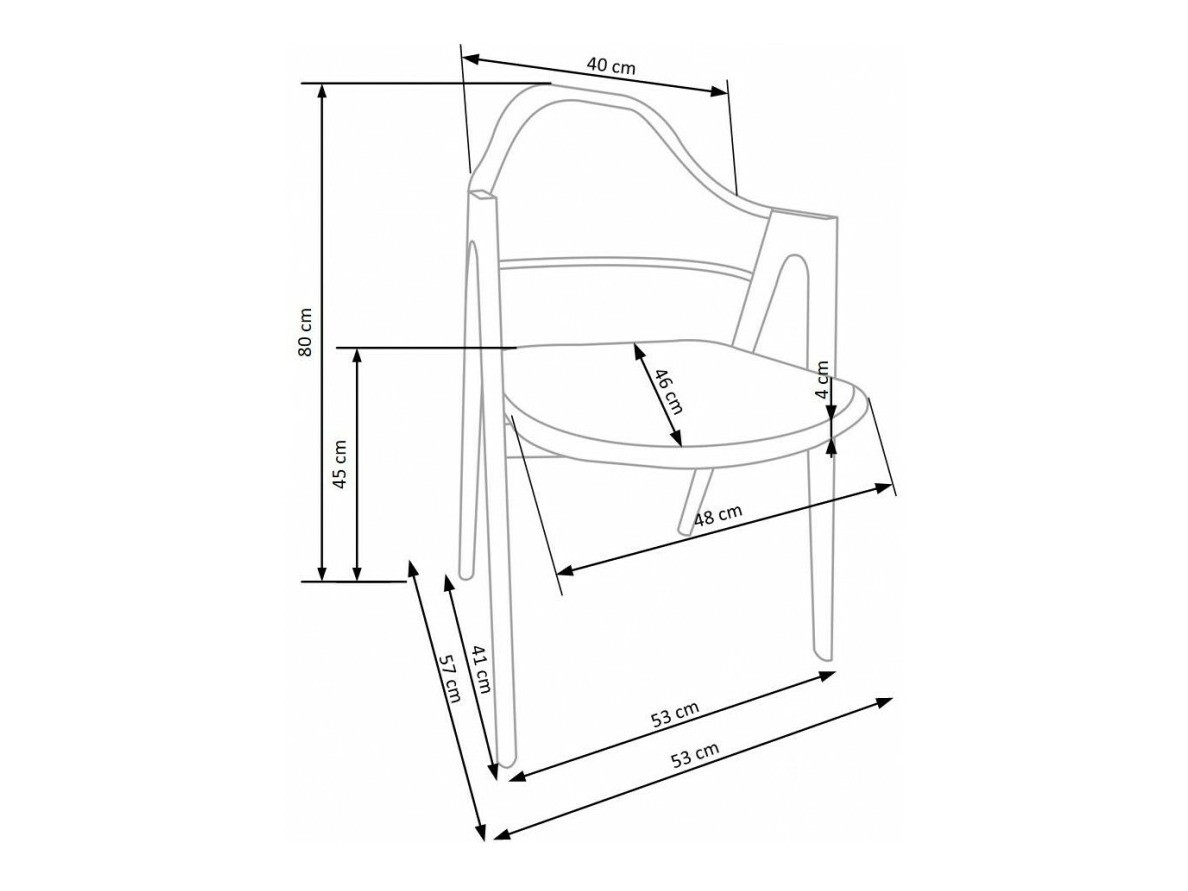 Scaun Houston 561 (Alb + stejar)