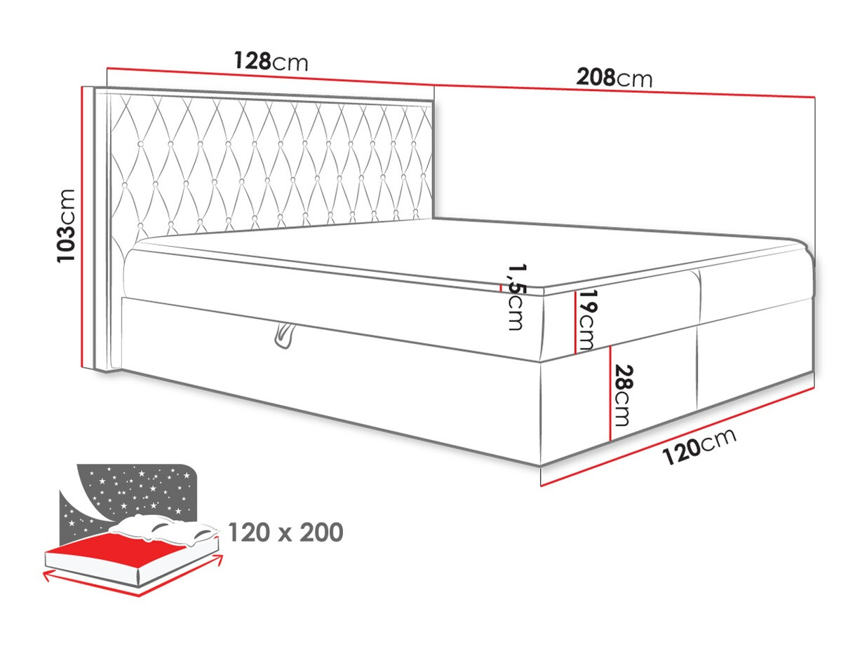 Pat boxspring Navis II (Twist 23)