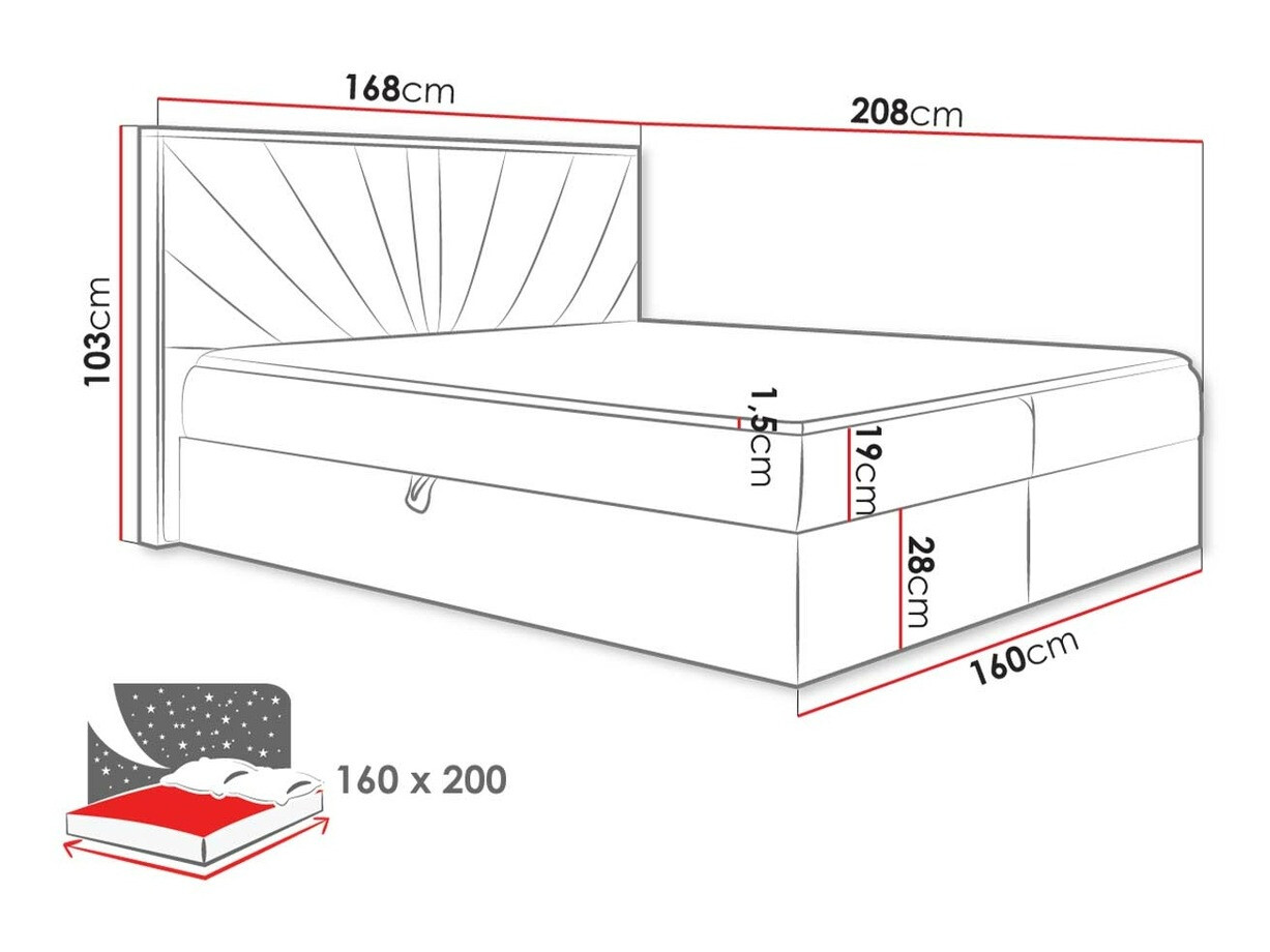 Pat boxspring Navis (Faro 16)
