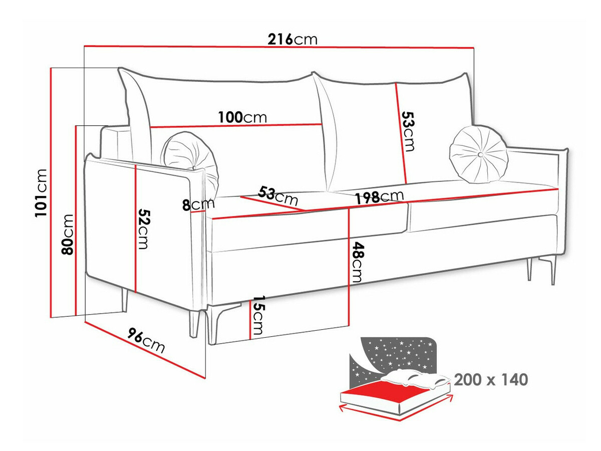 Canapea extensibilă Clovis 103 (Manila 16)