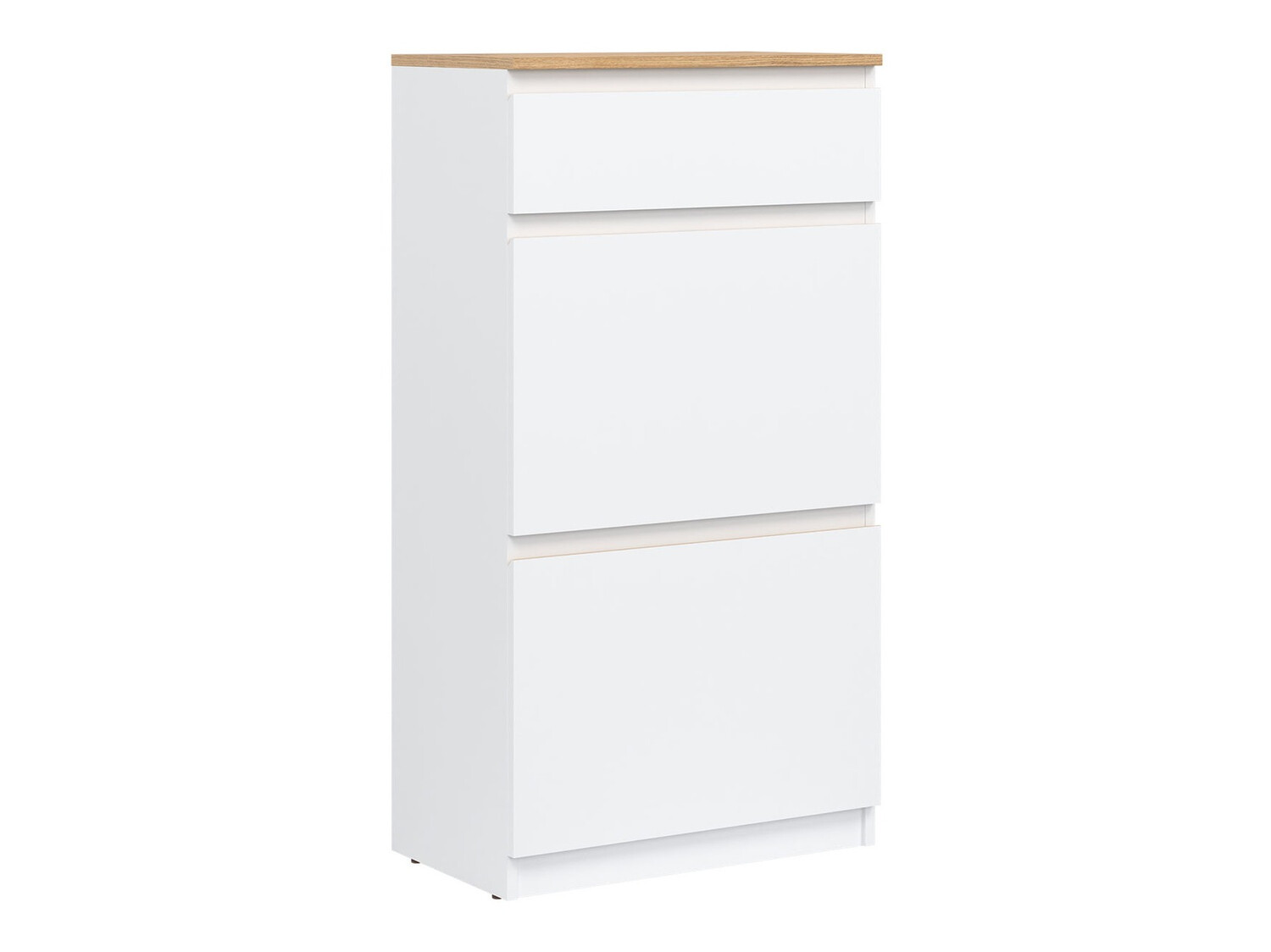 Dulap pantofi Catelbi 108 (Alb + Stejar)