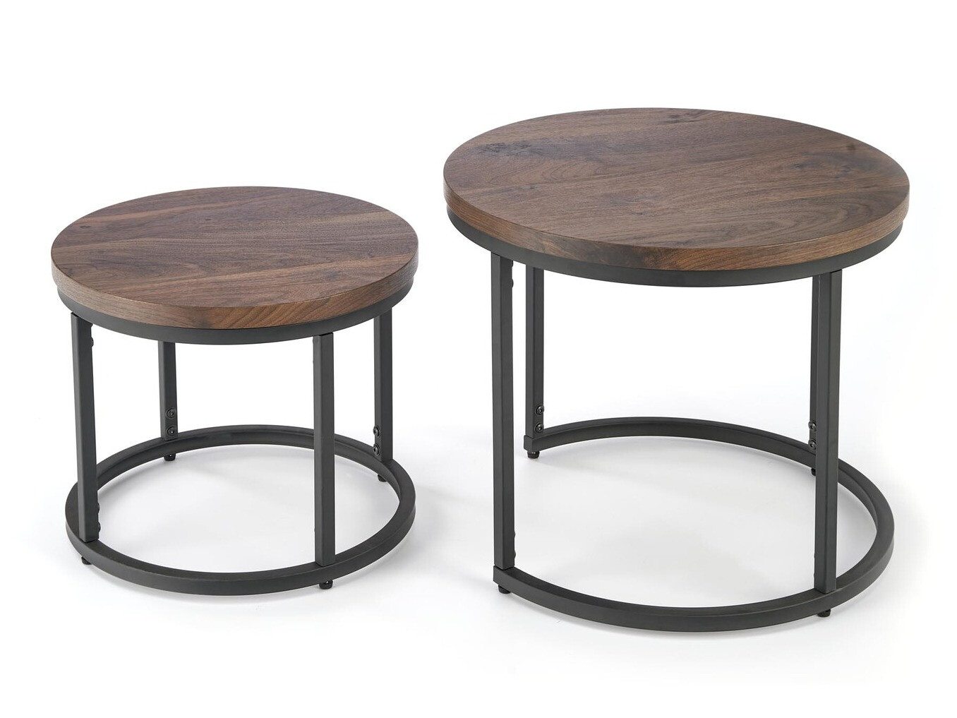 Set de măsuțe de cafea Houston 951 (Nuca + Negru)