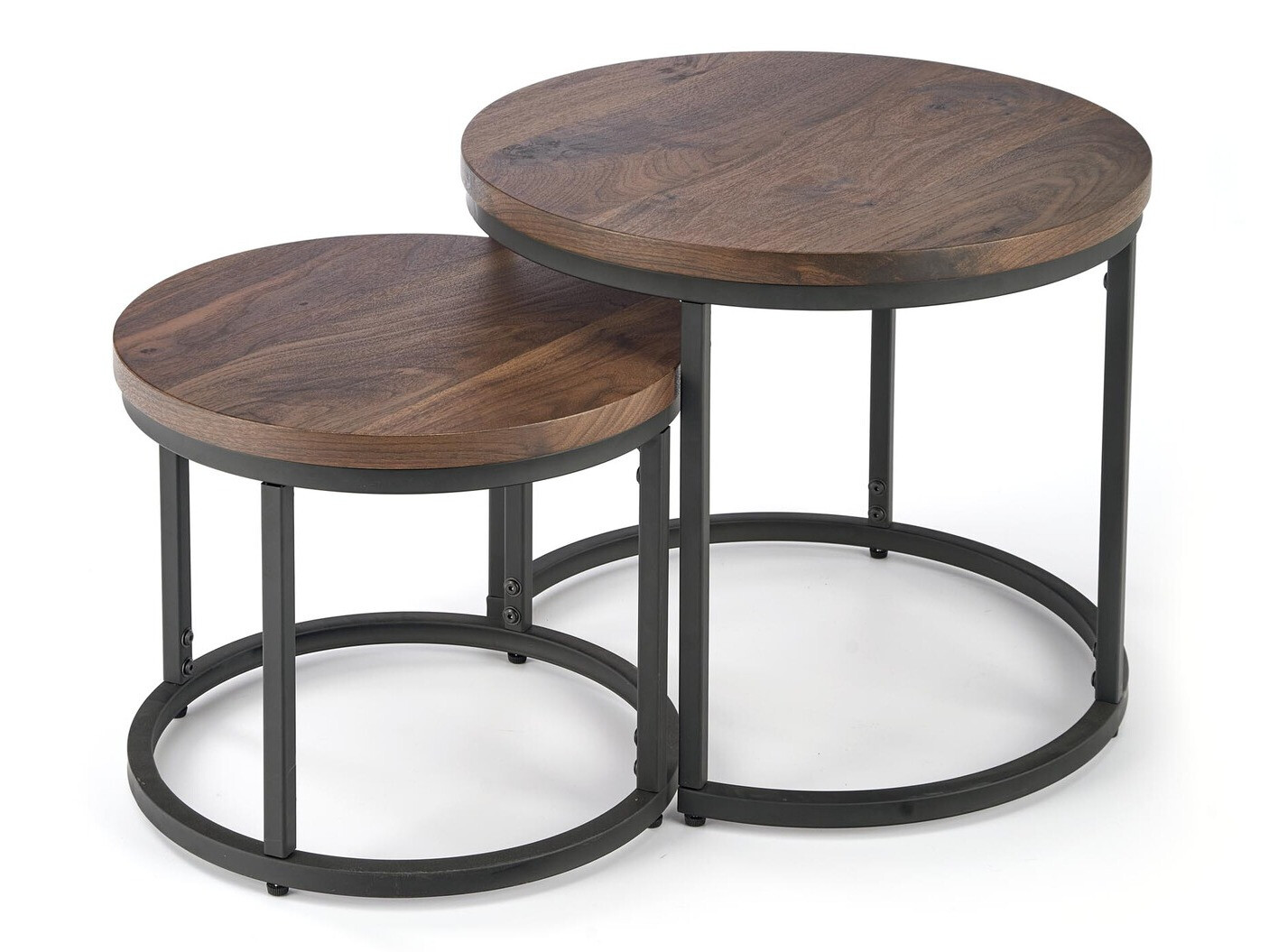 Set de măsuțe de cafea Houston 951 (Nuca + Negru)