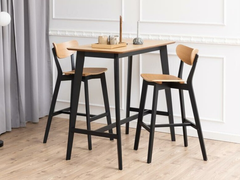 Scaun bar Norsica 736 (Negru + Maro deschis)