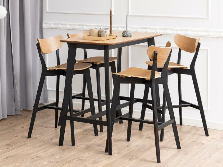 Scaun bar Norsica 736 (Negru + Maro deschis)