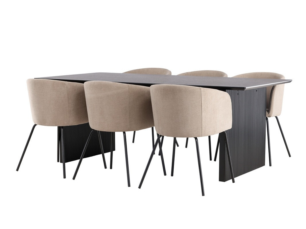 Set de mese Dallas 4182 (Bej + Negru)