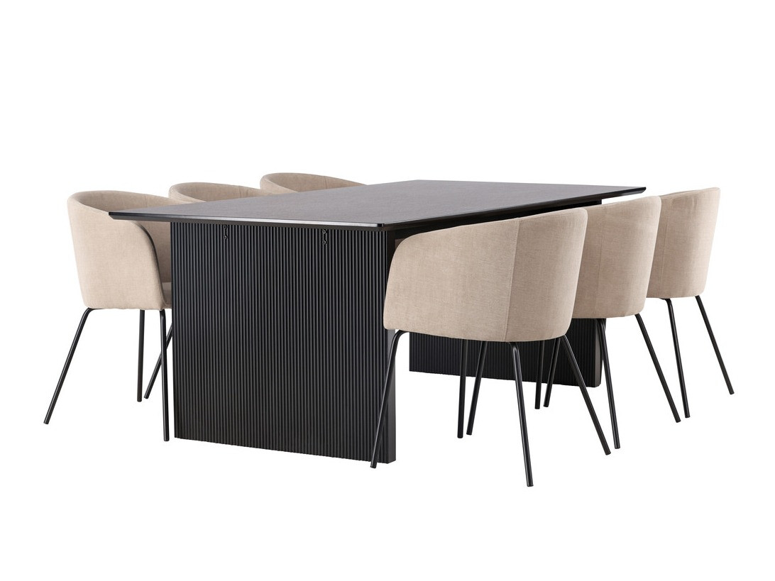 Set de mese Dallas 4182 (Bej + Negru)