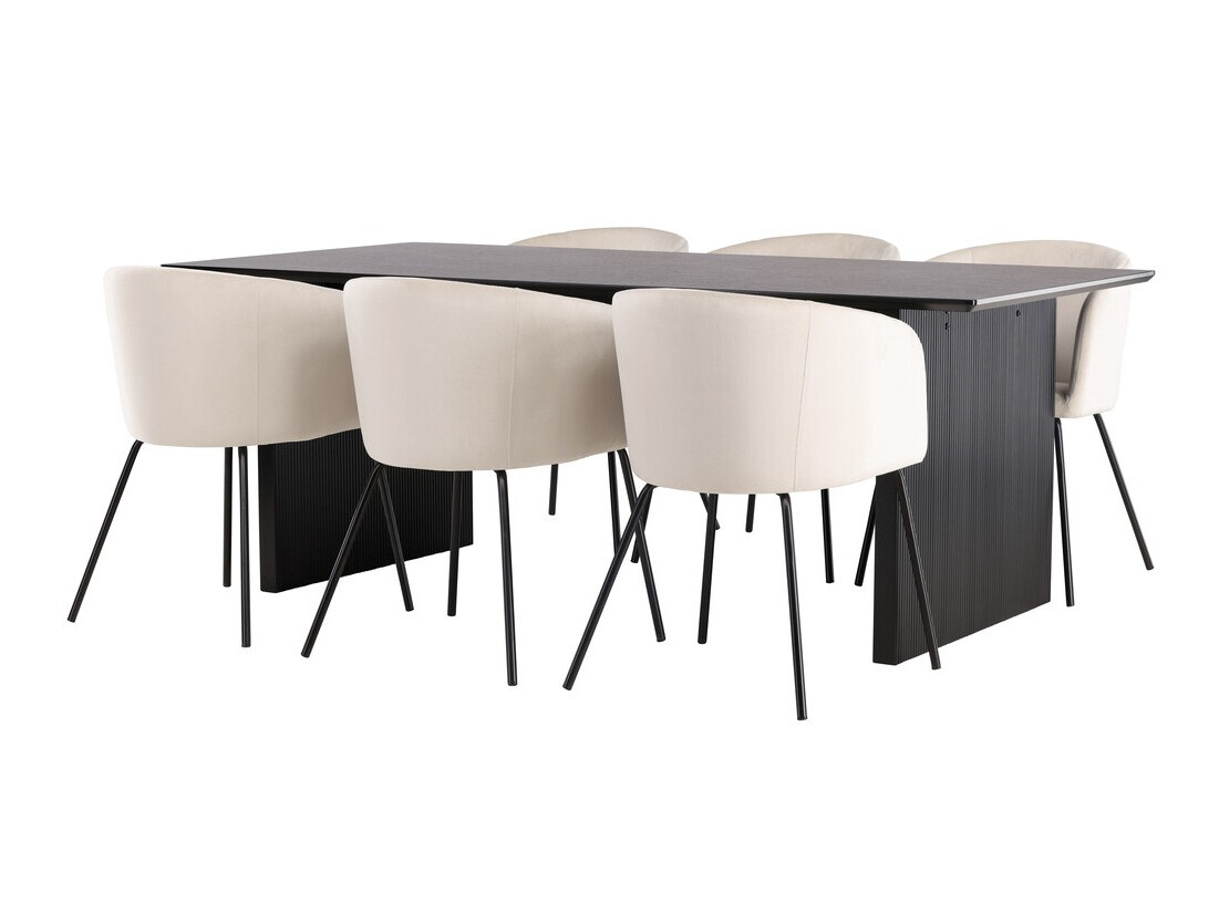 Set de mese Dallas 4182 (Crem + Negru)